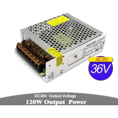 Variable DC36V 3.3A 120W Switching Power Supply 110V 220V AC-DC 36V SMPS For LED Strip Light Display CCTV Advertisement Stepper