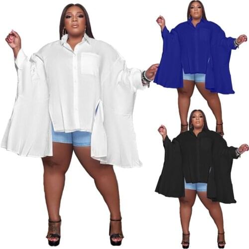 ZKYZWX Casual Plus Size Loose T Shirts Tops Long Sleeve Women Y2k Clothing Irregular Office Lady Wear Outfits Blouse Club Tops