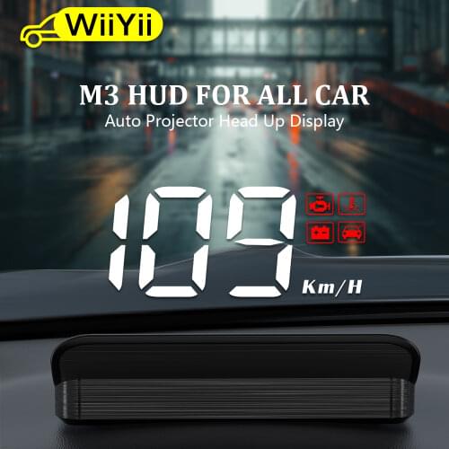 The Best HUD OBD Head Up Display Projection on Glass Car Speed Windshield Projector Gauge Shift Alarm RPM Coolant KM/H & MPH
