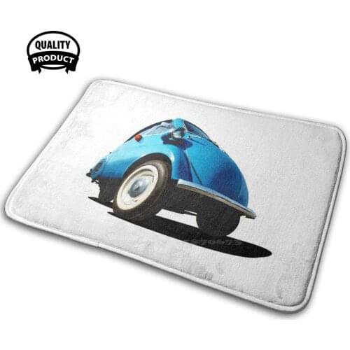 Blue Bubble Car 3D Household Goods Mat Rug Carpet Cushion Isetta Bubble Car Microcar 3 Wheeler Red German Car Europe 3 Wheeled