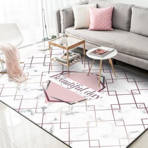 Nordic Marble Stripe Carpets For Living Room Bedroom Area Rug Kids Crawl Floor Rug Coffee 3D Table Carpet Home Large Mat Printed