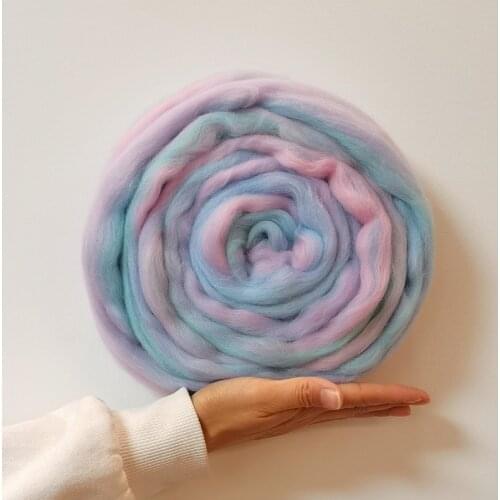 Wool Blended Wool Roving 50g Merino Mixed Hand Dyed Wool Top Art Needle and Wet Felting Supplies Needle Felting Diy Wool (NO.01)