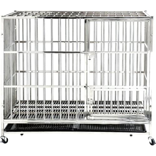 Thick Folding Stainless Steel Dog Cage Large Small and Medium Teddy VIP Golden Retriever Pet