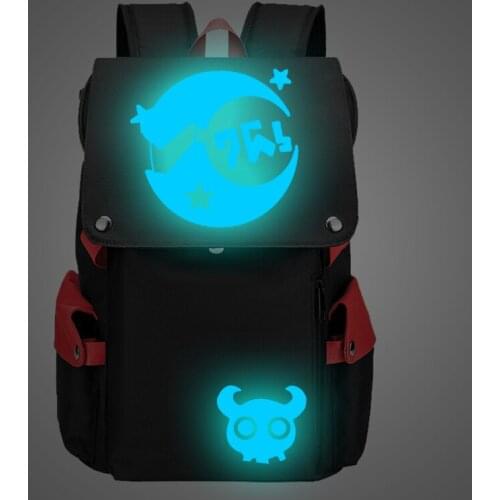 Unisex Anime Cartoon Grey Phantom Kalie Lemon Godrose Reid Noctilucent Travel Rucksack Casual Schoolbag Student Backpacks