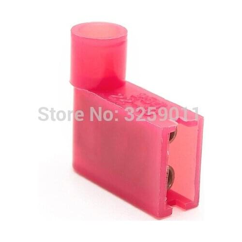 1PCS Terminals FLDNY1.25-250 Nylon brass Flag Female Terminal insulated Wire Connectors AWG 22-16 10A 0.5-1.5mm2 Red