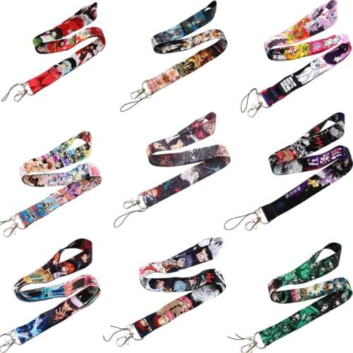 10pcs/lot BH1421 Blinghero Funny Anime Lanyard Keys ID Card Phone Holder Keychain USB badge Neck Strap Hang Rope Cartoon Lanyard