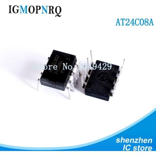 20PCS/Lot New 24C08 AT24C08 AT24C08A 24C08AN DIP-8 Memory IC Chip 20PCS/Lot