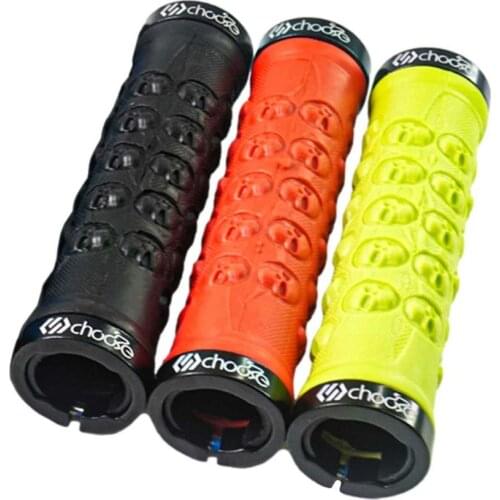2pcs/ Pair Skeleton Head Bike Handlebar Grip Cover Bicycle Handle Bar Grips Non-Slip Rubber Bicycle Grips Bike Accessories