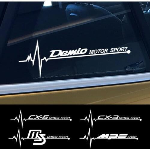 2PCS Car Vinyl Stickers Side Window Reflective Trim Decal For Mazda Demio CX-5 CX5 CX-3 CX3 Axela Atenza MS MPS Auto Accessories