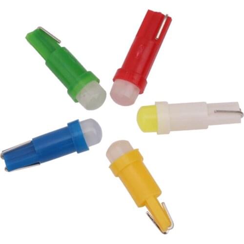 20pcs Car Interior T5 Led 1 SMD DC 12V Light Ceramic Dashboard Gauge Instrument Ceramic Car Auto Side Wedge Light Lamp Bulb