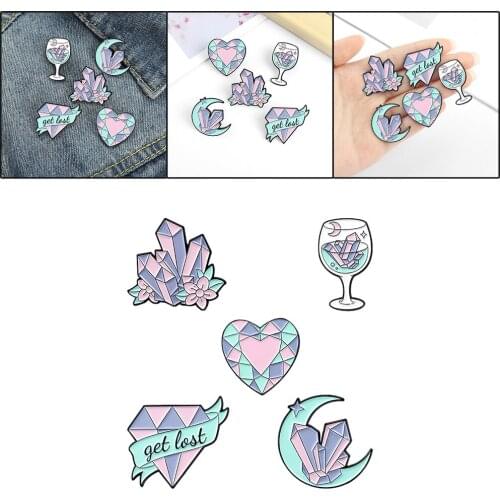 5Pcs Fashion Alloy Safty Brooch Pins Accessories for Backpack Women Girls Brooches Lapel Pin Badge Jewelry Gift