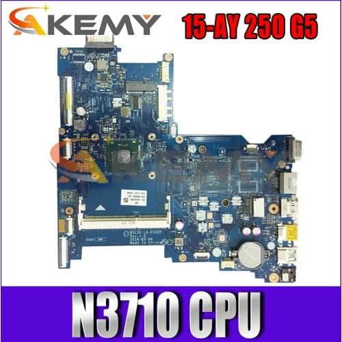 860170-601 854948-001 For HP Pavilion 15-AY 250 G5 N3710 Notebook motherboard LA-D702P SR2KL DDR3 Mainboard