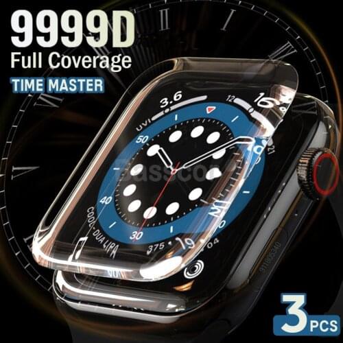 9999D Curved Screen Protector on the For Apple Watch Series 6 SE 5 4 3 2 1 Hydrogel Protective Film For iWatch 38 40 42 44 MM