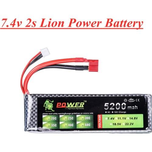 LION POWER 2s 7.4v 1500mAh 2200mah 2800mah 4200mah 5200mah lipo battery For RC toy Car Airplane Helicopter Boat battery
