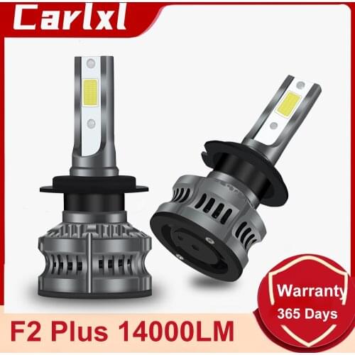 Carlxl Car Headlight Bulbs Led H4 H7 LED H1 H8 H9 H11 Bi Led Lens 80W 14000LM 4300K 5000K 6500K 8000K 25000K Auto Fog Lamp 12V
