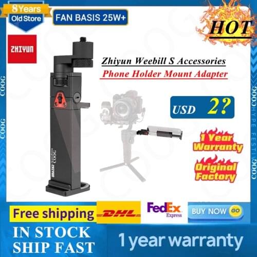 Zhiyun Weebill S Accessories Phone Holder Mount Adapter w Rotatable Crown Gear for Weebill Lab /Crane 3 Clip foldable clamp