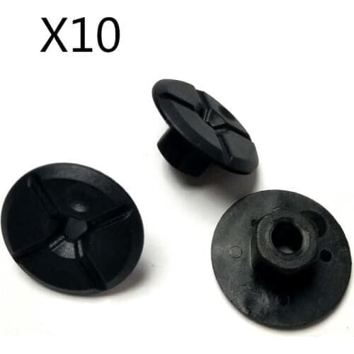 FOR BMW MERCEDES WHEEL ARCH LINER / PLASTIC CROSS NUT x10 BLACK NEW A201990005 - 51711958025