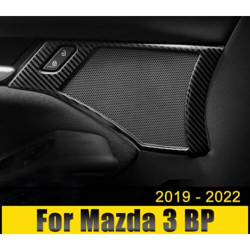 Stainless Steel Car Inner Door Audio Speaker Loudspeaker Frame Cover Trim Sticker For Mazda 3 BP Axela 2019 2020 Accessories