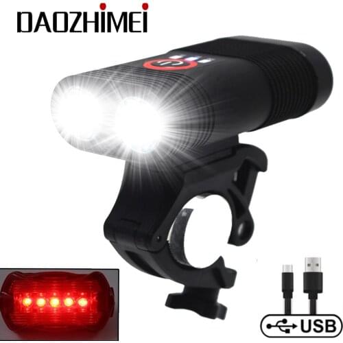 5000 Lumen USB Bike Light 5 modes LED Flashlight Waterproof Multi-function USB Rechargeable Built-in Led Lights Cycling Light