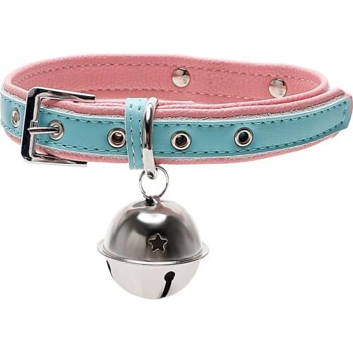 IKOKY Leather Harness SM Bondage Slave Restraints for Women Sex Toys for Couples Adjustable Roleplay Bell Neck Collar