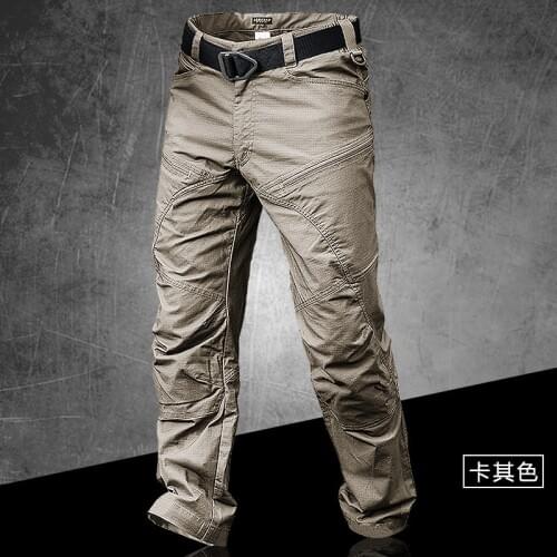 Hot Men Outdoor Climbing Hiking Pants Male Spring Tactical Combat Multi-pockets Training Fishing Breathable Cargo Long Trousers