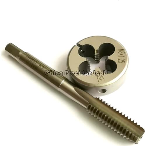 2pcs HSSE Metric thread tap Die set straight flute taps dies sets M1.2 M1.4 M1.6 M2 M2.5 M2.6 M3 M4 M5 M5.5 M6 M7 M8 M10 M11 M12