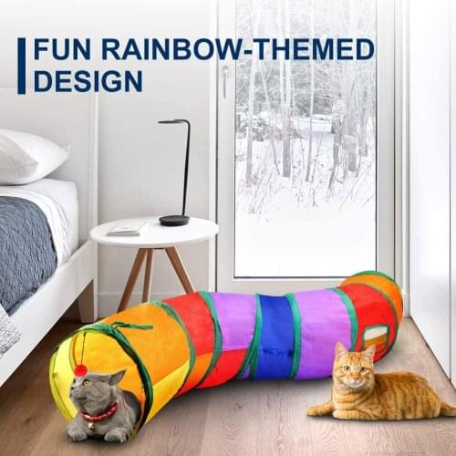 New Practical Cat Toy Kitty Tunnel Dog Toy Game 1 Tunnel Collapsible Pet Play Tunnel Suitable for Exercising Hiding Training