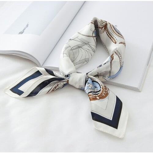 New 2020 Brand 100% Natural Real Silk Neckerchief For Women Print Silk Square Scarf Headscarf Pure Silk Bandana Hijab Foulard