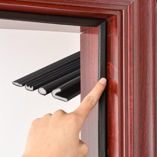 PU Foam Sound Proof Weather Draught Excluder Seal Door Window Gap Insulation V Type Strips for 3 Sizes to Choose