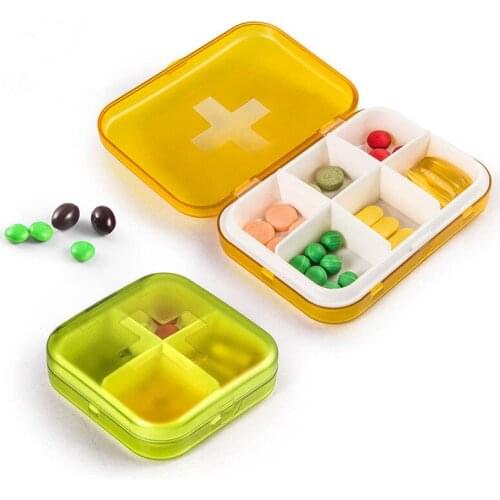 Portable Pill Box Travel Medicine Storage Pill Case Organizer Drug Container Tablet Dispenser Plastic Independent Lattice