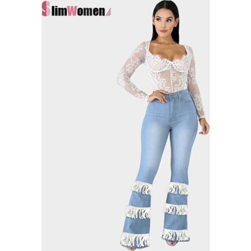 SQLYZAWN Women's Flared Jeans