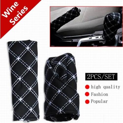 2 PCS/Set Universal Car Decoration Auto Protective Automatic Gear Manual Block Car Hand Brake Cover Gear Shift Cover Accessories