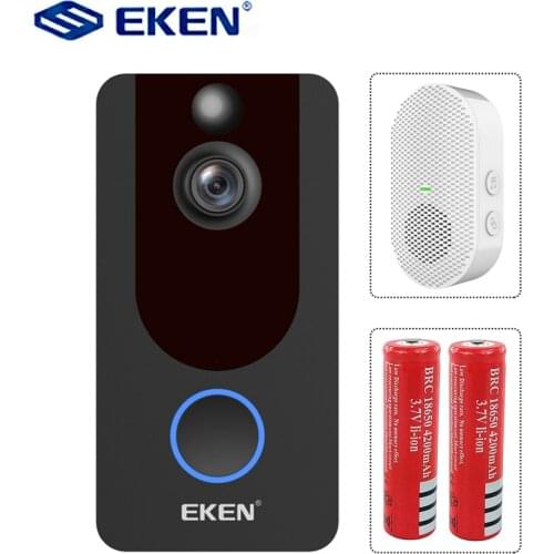 EKEN V7 WiFi Video Doorbell 1080P Visual Intercom With Chime Night Vision Cloud Storage Wireless Security Cameras 20pcs/lot