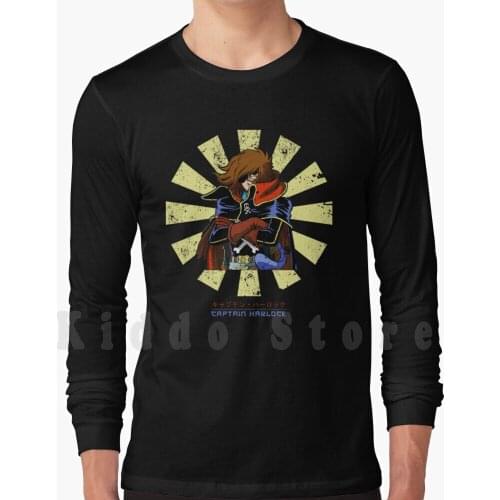Captain Harlock Retro Japanese hoodie long sleeve Phantom F Harlock Endless Space Pirate Herlock Anime