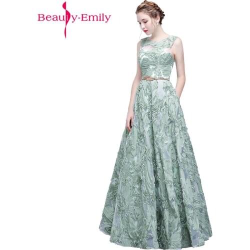 Beauty Emily Banquet Prom Dress The Bride Simple Black Lace Stitching 3/4 Sleeved Long Evening Party Gown Robe De Soiree