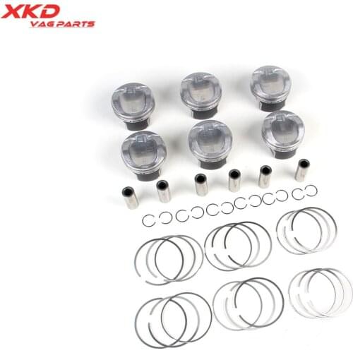 06E198151AA 3.0T Engine Piston & Ring Assembly Kit Fit For A-udi A4 A5 CREC CRED Q7 06E107065DS 06E107066EC