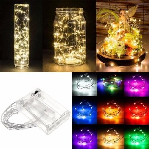 1M/2M/5M/10M LED Silver Wire String Fairy Lights Battery 3AA Powered Christmas Wedding Home Decoration DIY Shape String