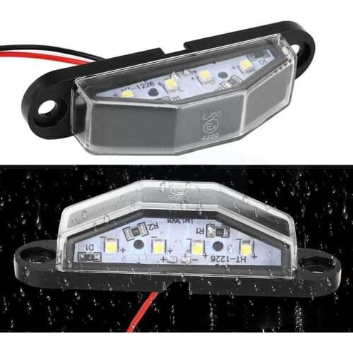 1pcs 12V 24V 4 LED Car Truck Number License Plate Light Rear Boat Lamp Tail For Trailer Light RV M7I1