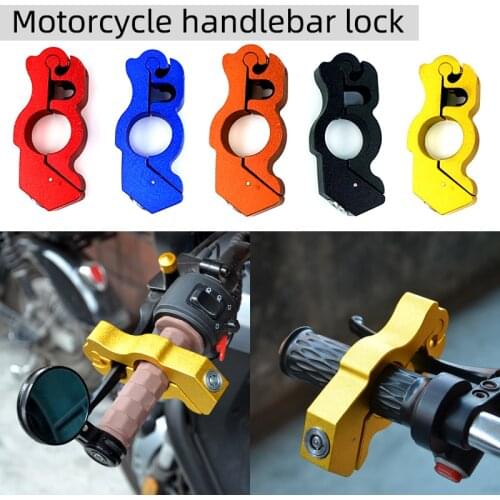 1Pcs Motorcycle Handlebar Lock Aluminum Alloy Anti-Theft Car Lock Mountain Bike Bicycle Off-Road Vehicle Lever Lock Accessories