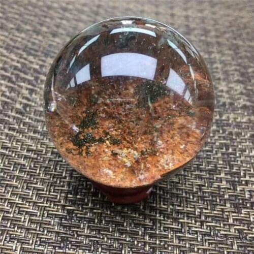 1pcsPolished Natural Phathom Ghost Crystal Spheres Healing Crystal Balls