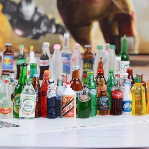 20pcs 1/6 Scale Cute Dollhouse Miniature Korea Fruit Wine Bottle Drink Pretend Play Food for blyth bjd barbies Kitchen Accessori