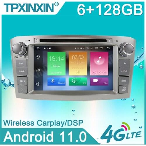 Android 11 6+128G IPS Screen DSP Car DVD Player For Toyota Avensis T25 2002-2008 Stereo GPS Navi Multimedia Radio Head Unit