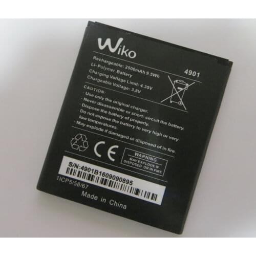AZK New 2500mAh Top capacity 4901 Battery For Wiko 4901 Mobile Phone battery Replace Parts