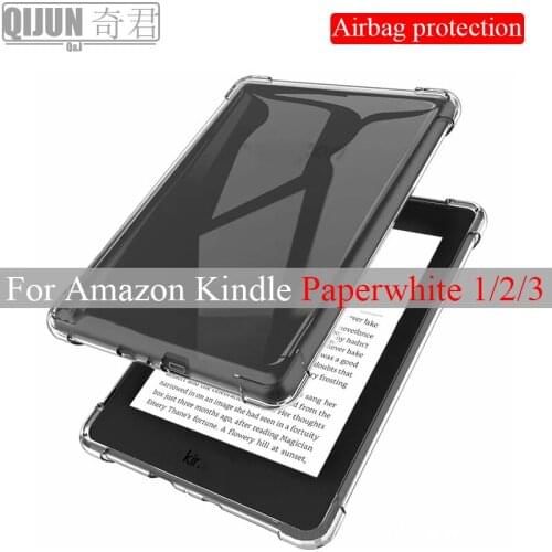 Tablet case for Amazon Kindle Paperwhite 1 2 3 6.0" Silicone soft shell Airbag cover Transparent protection Ebook tpu bag