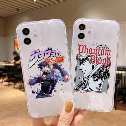 JoJos Bizarre Adventure JoJo Anime Phone Case Cover for IPhone 11 12 Mini PRO MAX SE2 6 7 8 Plus X XR XS Soft Clear Coque Shell