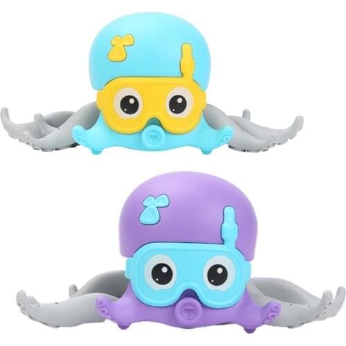 ChildrenS Cartoon Cute Octopus Bath Toy Water Play Walking Octopus Traction Rope Crawling Floating Beach Toy Octopus Bath Toy