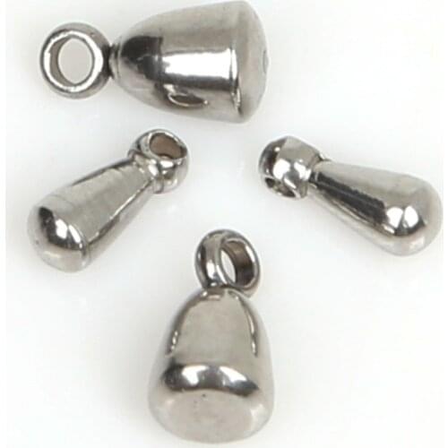 Hot Sale 2.5x6mm 4x7mm 20Pcs/lot Metal Stainless Steel Water Drop Extender Chain End Beads For DIY Jewelry Findings Accessories