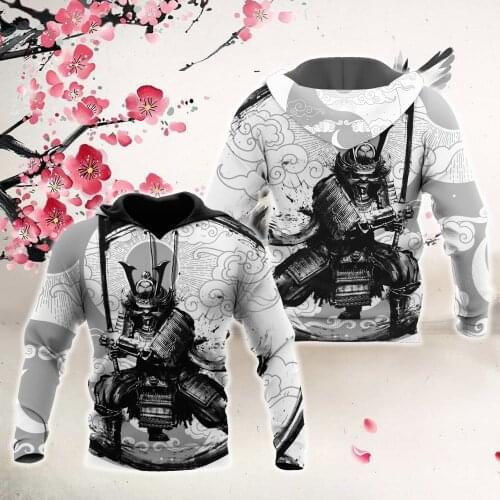 Autumn Fashion Retro Hoodies Beautiful Samurai Tattoo 3D Printed hoodies Unisex Zip Pullover Casual Harajuku Streetwear DW0398
