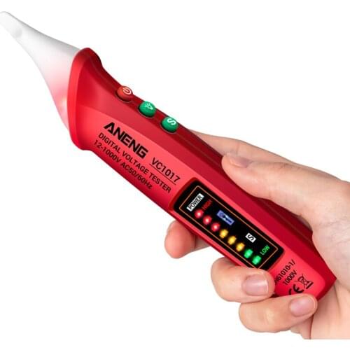AC Meter Voltage Tester Non-contact Pen Electric Indicator 12V-1000v VC1017 LED Detector