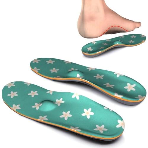 Flower Pattern Wear-resistant And Shock-absorbing Orthotic Arch Support Insole for Ease Forefoot Pain, Plantar Fasciitis